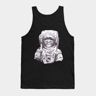 Chimp Wearing An Astronaut Suit Tank Top